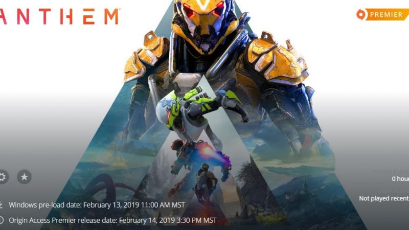 get anthem game for free